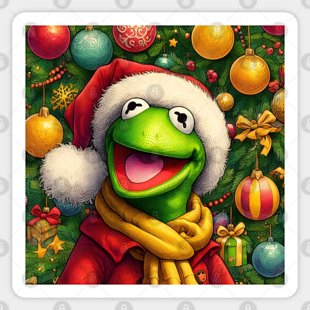 Puppet Wonderland: Festive Art Prints Featuring Whimsical Puppets for a Joyful Christmas Celebration! Sticker by insaneLEDP